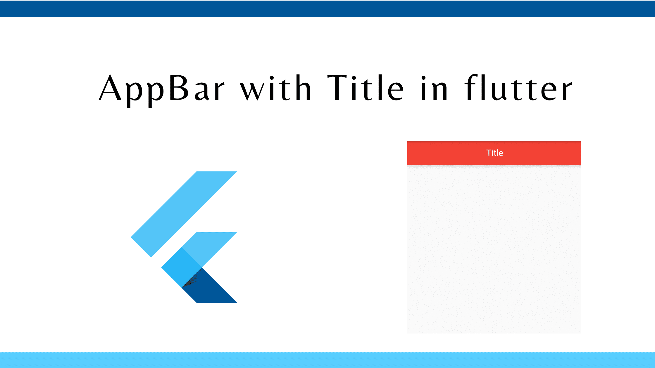 AppBar with Title in flutter