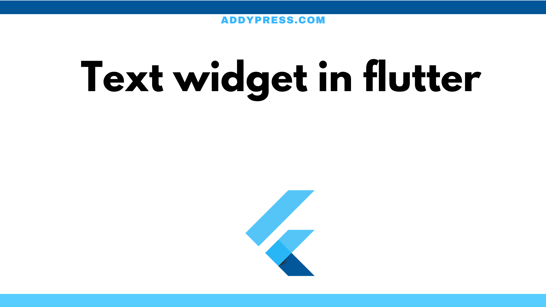 Text widget in flutter
